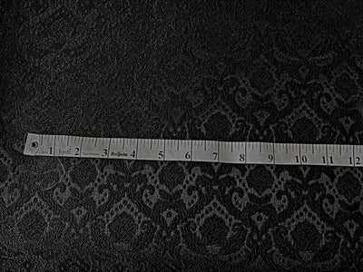 Silk Brocade fabric 56" jet black with self all over  jacquard BRO1057[2]