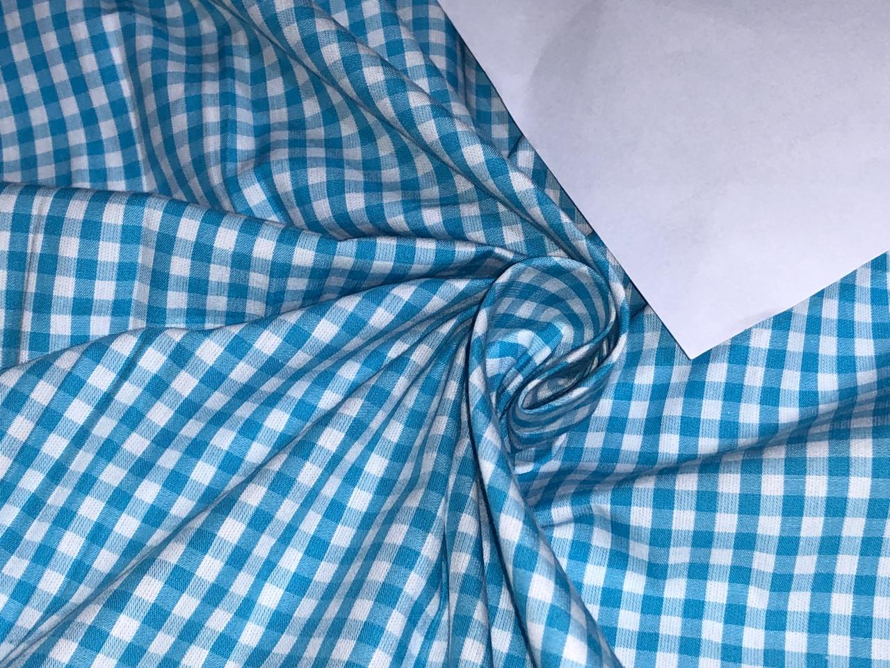 100 % Cotton YARN DYED PLAIDS 58" wide available in 2 colors blue/white and pink/white