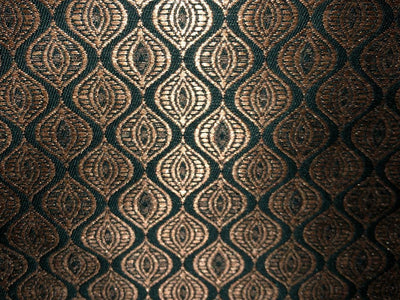 Silk Brocade fabric 56"green and subtle metallic gold  jacquard BRO1062[4]