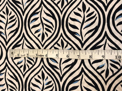 100% Cotton Poplin available in 2 different color combination 58" wide available in black/white and navy/powder blue [18686/87]  [18686/87]