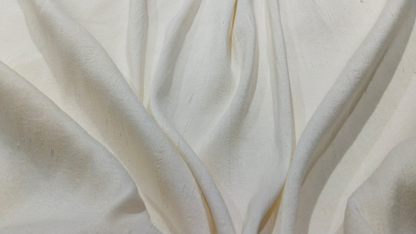 Sand wash Silk DUPION  fabric 44" wide-IVORY [15763]