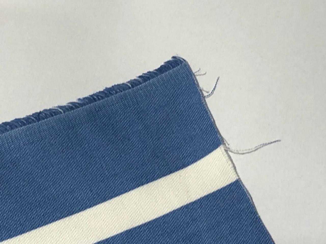 100% Cotton Denim  Fabric 58" wide BLUE WHITE STRIPE [16798]