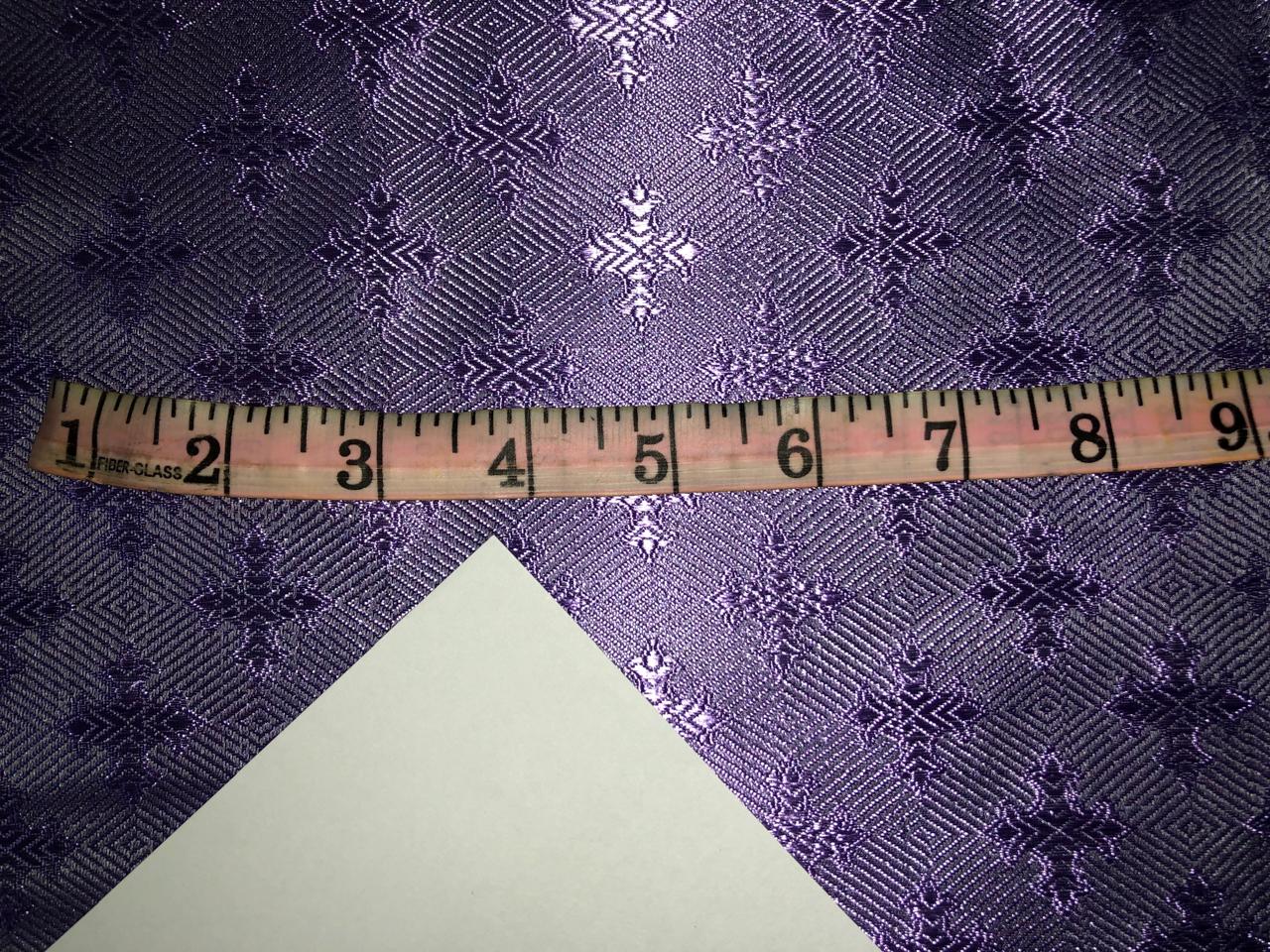 Silk Brocade fabric 44" wide Self  Jacquard  LAVENDER color VESTMENT  design  BRO914[5]