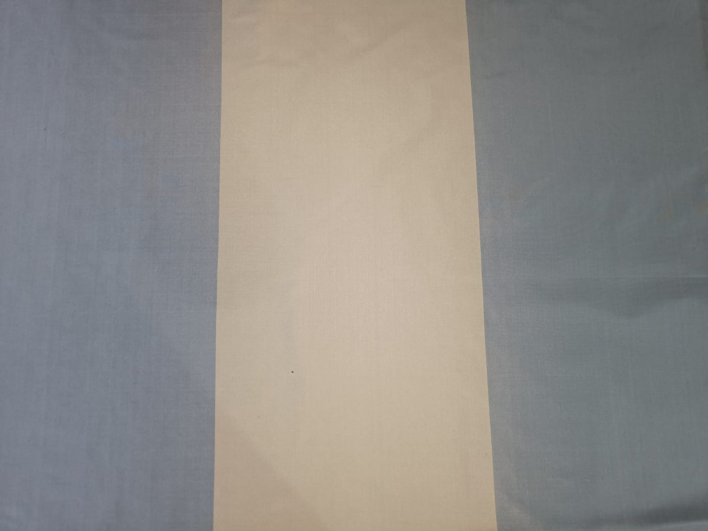 100% Silk Taffeta Fabric Blueish Grey &Cream colour stripes 54" wide TAF#S46