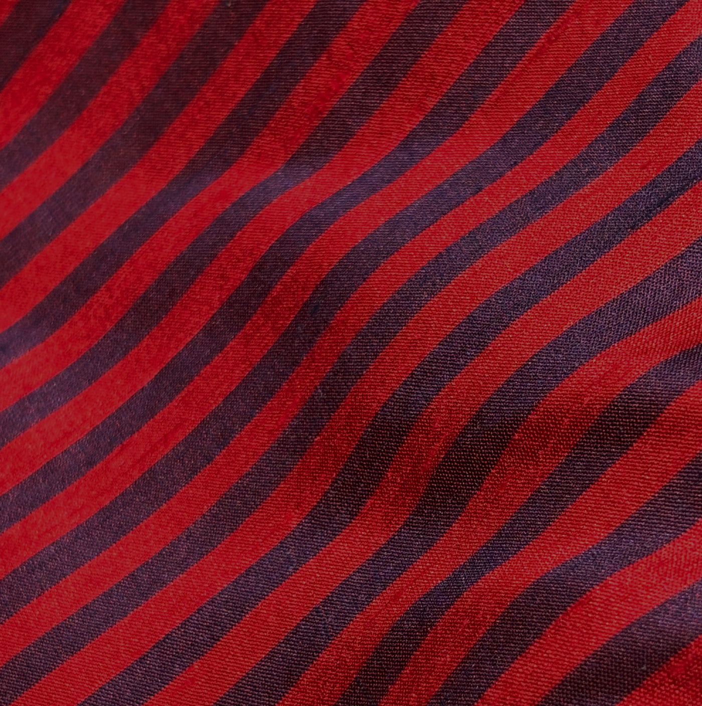100% silk dupion  dark red and royal blue Stripes DUPNEWS13