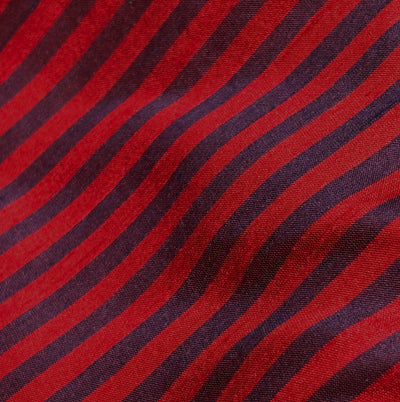 100% silk dupion  dark red and royal blue Stripes DUPNEWS13