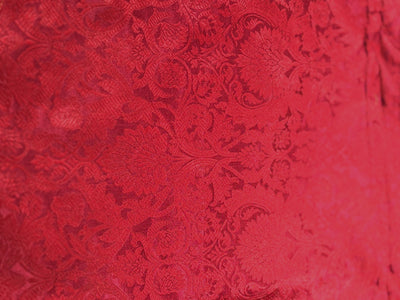 Brocade Fabric self FLORAL Jacquard cherry red  44" BRO984[8]