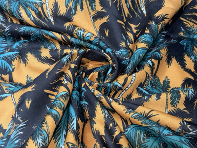 POLY MUSLIN PRINTED FABRIC 56" wide TROPICAL/ BEACH WEAR IN 4 DIFFERENT DESIGNS AND COLORS