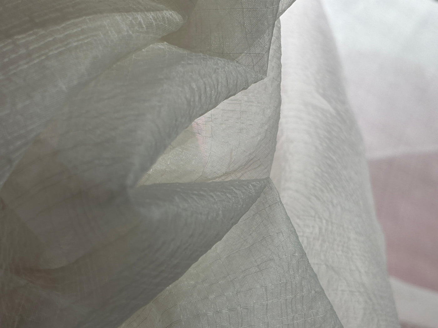 100% silk organza fabric  self plaids  44" wide [17552]ROLL