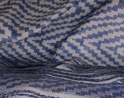 100% Cotton jacquard herringbone Fabric 58" wide available in two colors blue and mustard[13007/08] (Copy)