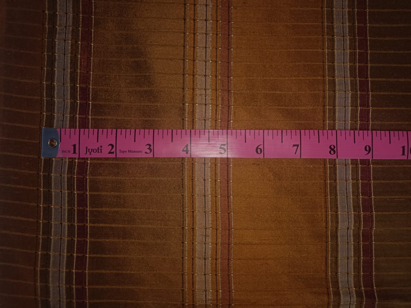 Silk Dupioni Shades of Brown Color plaid Fabric DUPC93[3]