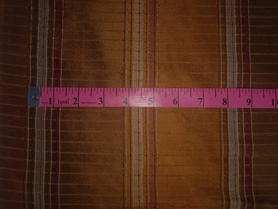Silk Dupioni Shades of Brown Color plaid Fabric 54" wide DUPC93[3]