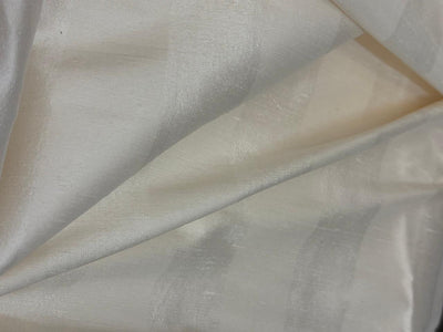 100% Pure Silk dupion self white  stripe 54" wide DUPS73[2]
