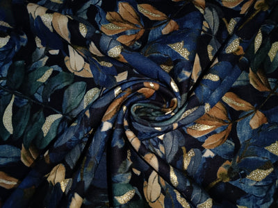 Premium Viscose Rayon  fabric with foil print 58" wide available in four colors