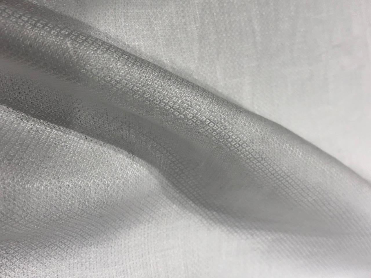 Linen dobby 58" wide available in 3 colors dark ivory/darker ivory and white sustainable and eco-friendly linen