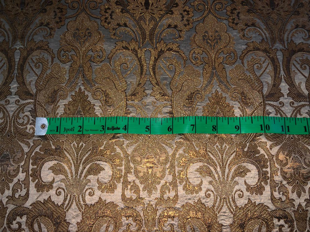 Silk Brocade fabric beautiful antique gold jacquard BRO1006[4]