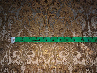 Silk Brocade fabric beautiful antique gold jacquard BRO1006[4]