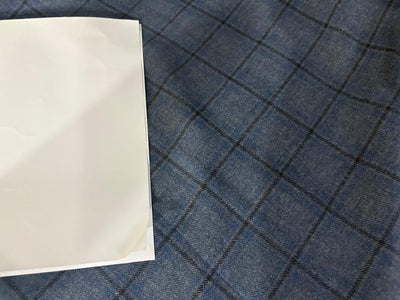 Tweed Premium Suiting plaids Fabric 58" wide available in 2 colors charcoal grey and denim blue [[17336/37]