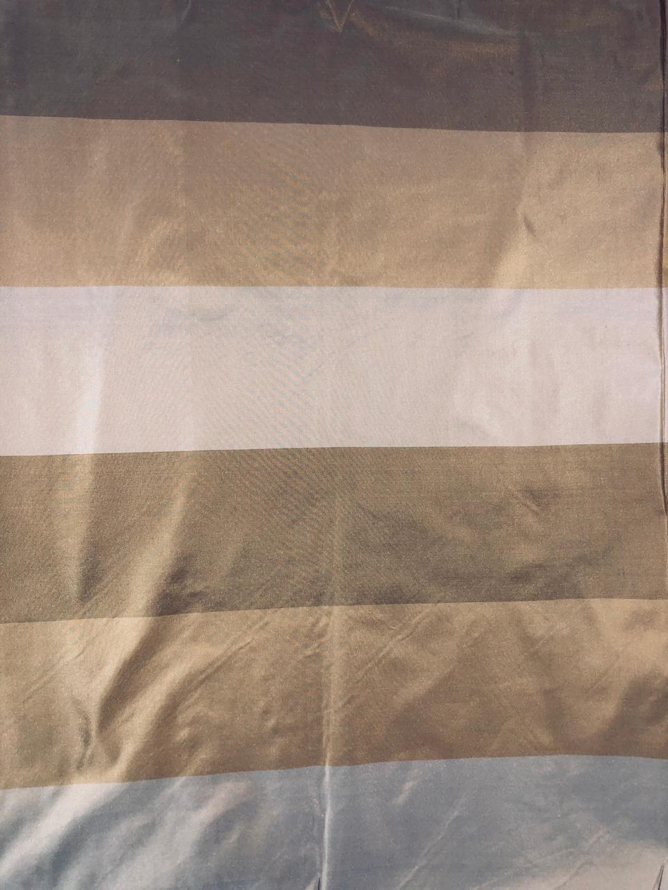 SILK TAFFETA stripes beige gold ,Caramelle gold,old gold fabric 54" TAFS154[2]