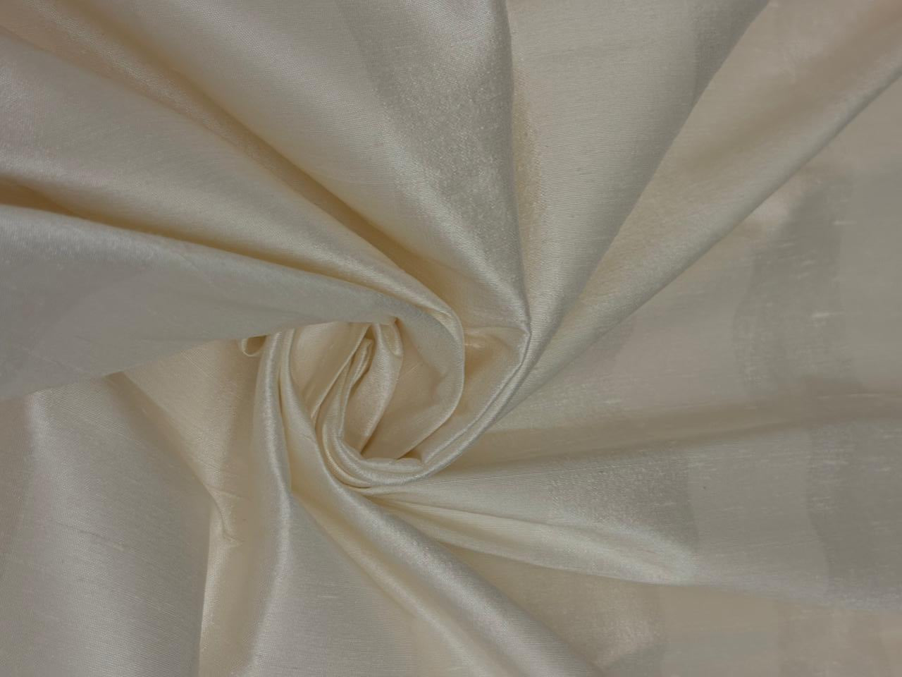 100% Pure Silk dupion self white  stripe 54" wide DUPS73[2]