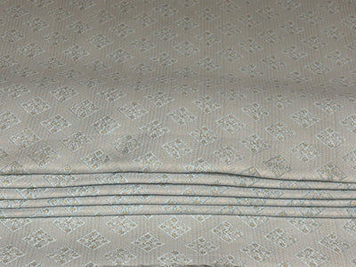 Silk Brocade fabric 44"baby blue  motif with subtle lurex dots  BRO1066[2]