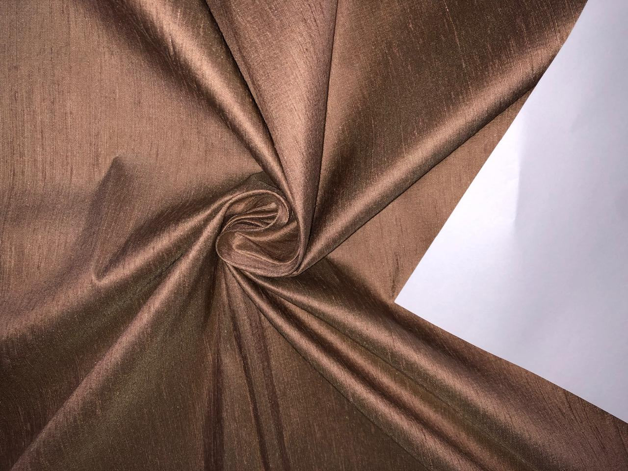 Silk Dupion fabric SEPIA BROWN color 54" wide DUP405