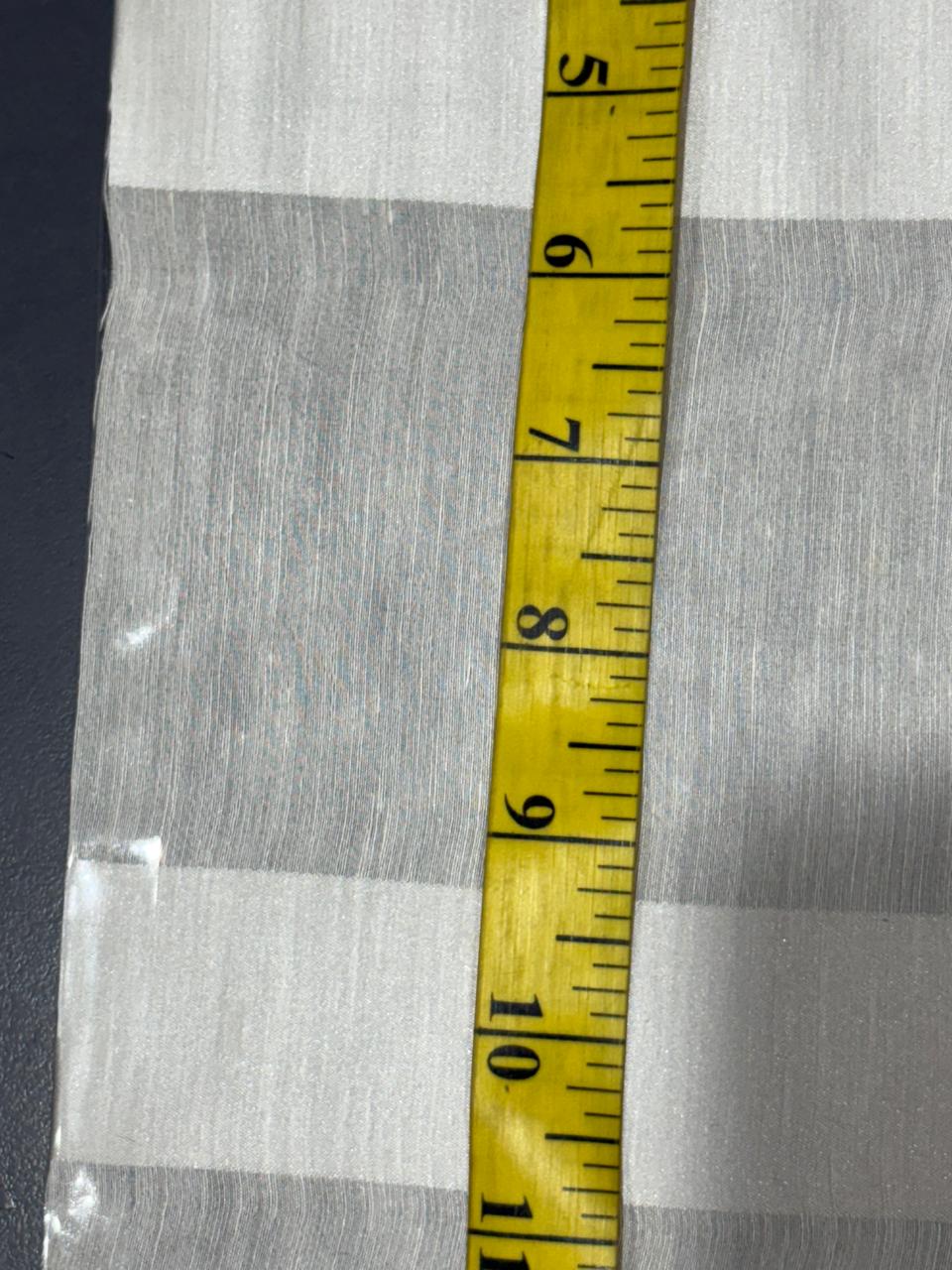 linen fabric natural white with satin stripes 4&quot; wide [17651]