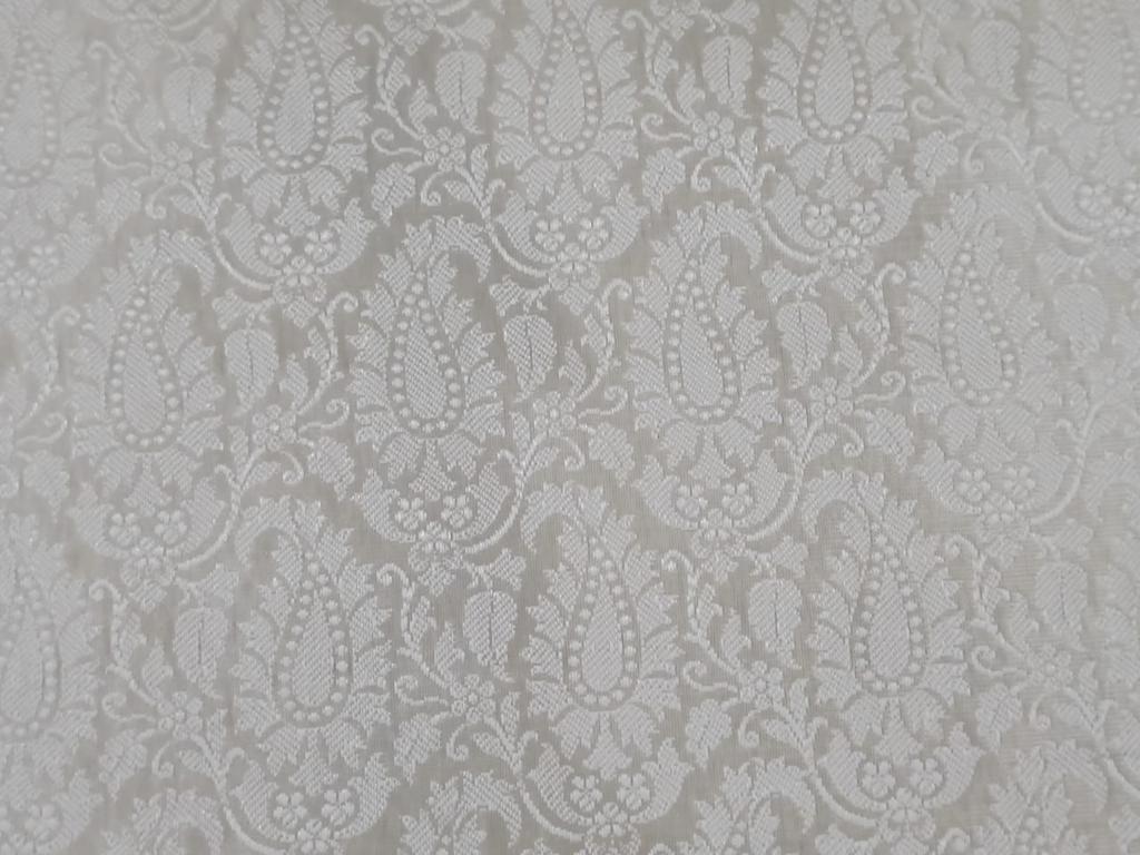 Spun Brocade fabric Ivory Cream Color 44" wide BRO220[1]