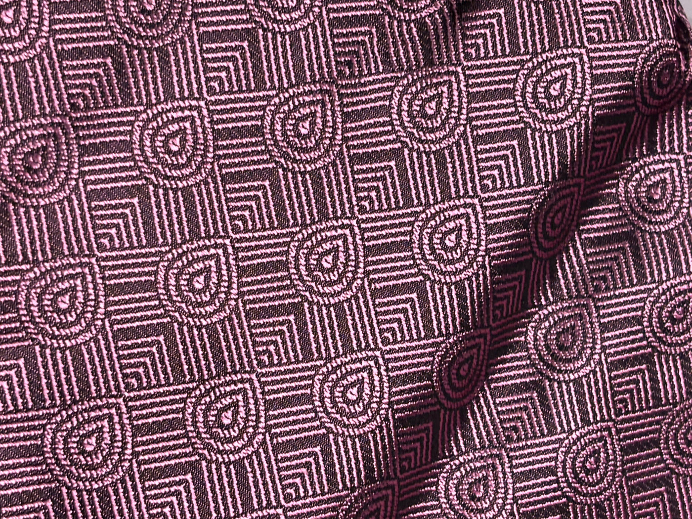 Brocade Fabric  mulberry geometric motif  all over Jacquard 44" BRO1029[3]
