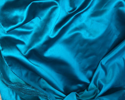 100% SILK DUTCHESS SATIN 48 momme blue turquoise  54" wide [18378]