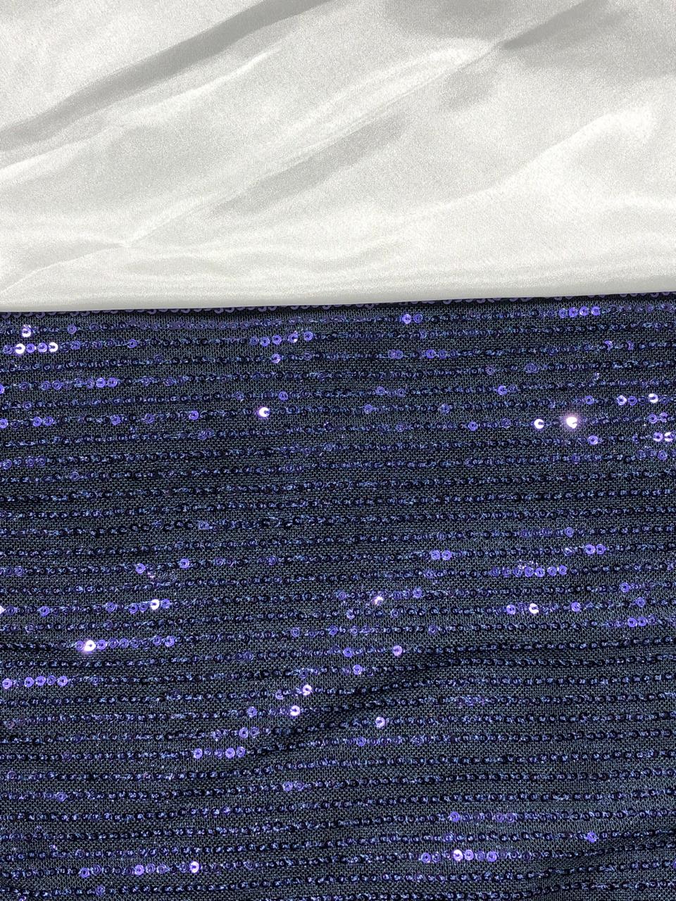 NET SILVER WITH GREY SEQUIN [17706]