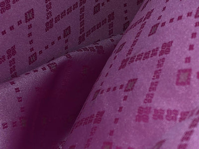 Silk Brocade fabric 44" taffy pink geometric zigzag BRO1038[1]