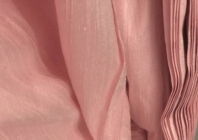 100% Pure silk dupioni fabric pastel pink  color 54" wide with slubs MM129[2]