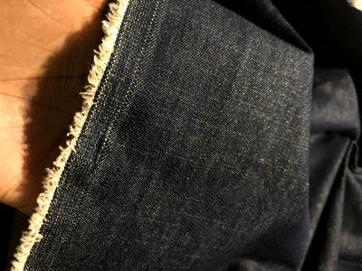 100% Cotton Denim WITH GOLD SHIMMER  Fabric 58" wide  [16864]