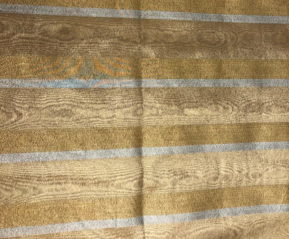 Cotton Tissue  sheer dyeable stripes in gold and silver 44" wide [18357]