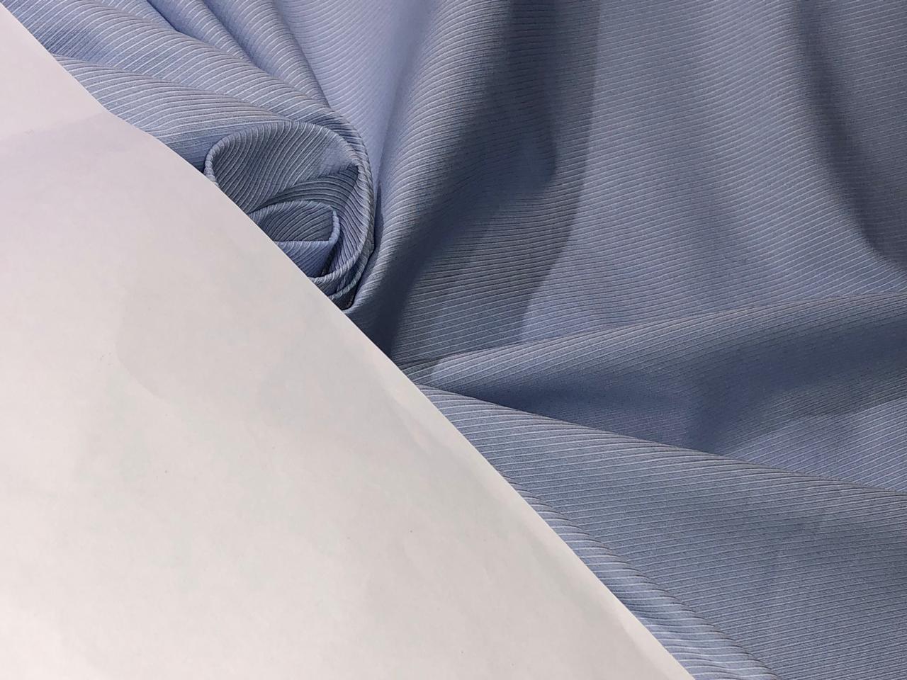 100% Cotton Italian Shirting 58" wide powder blue with fractional TWILL [16796]