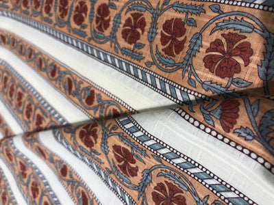 100% Cotton Satin dobby plaids block prints available in 4 different floral designs [17577/78/79/80]