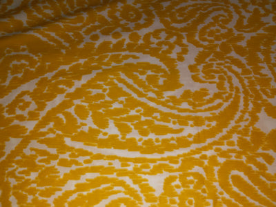 100% Cotton Poplin  Print  YELLOW AND WHITE  58" wide[16060]