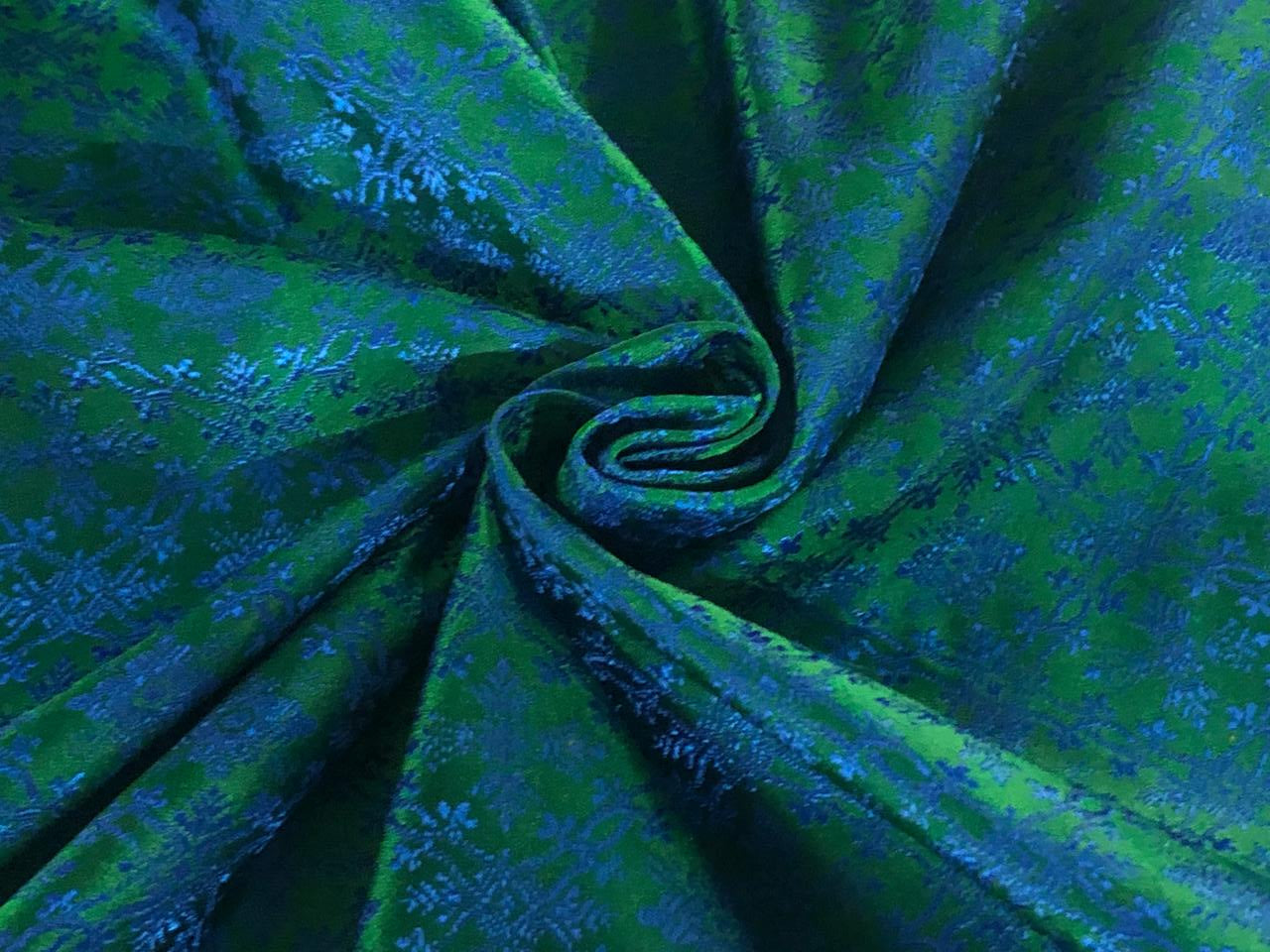 Brocade Fabric Green &amp; Blue color Vestment Design