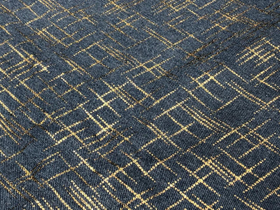 100% Cotton Denim Fabric with foil print 58" wide available in 3 colors light dusty greenm, light blue and darker blue[17720/21/22]