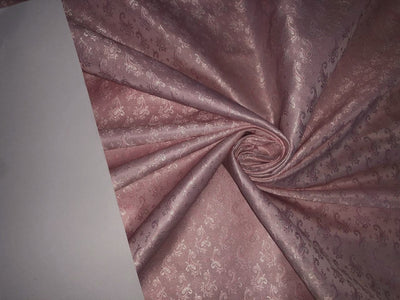 Silk Brocade fabric 44" wide SELF JACQUARD available in 2 colors pinkish peach and ivory BRO956[1/2]