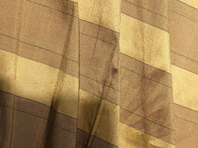 100% silk dupion fabric gold, bronze and black  stripes 54&quot; wide DUPNEWS5[4]