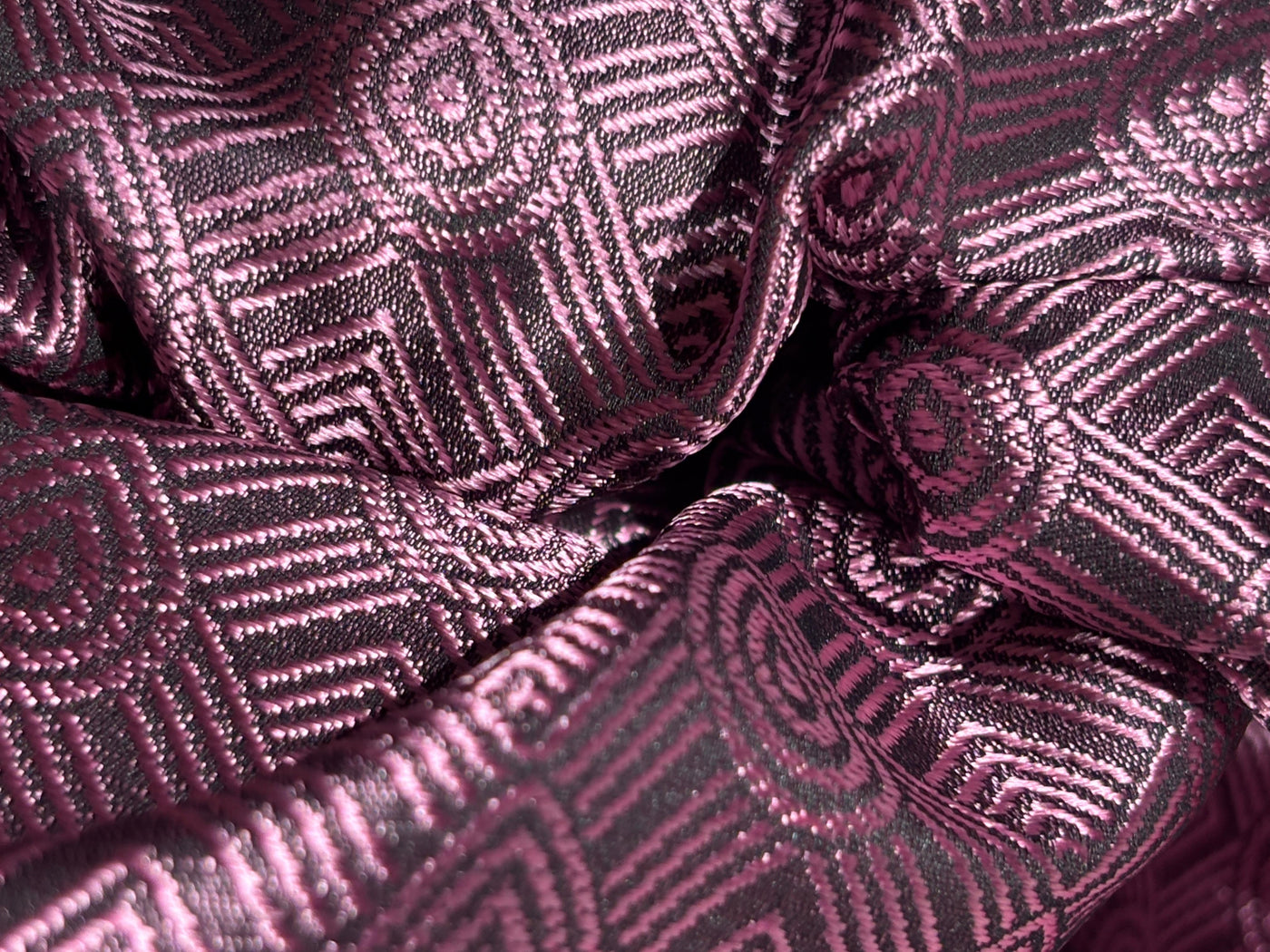 Brocade Fabric  mulberry geometric motif  all over Jacquard 44" BRO1029[3]