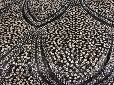 NET fabric with sequins and  pearls available in 2 colors black and white 56" wide [17807/08]