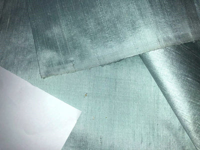 100% PURE SILK DUPIONI FABRIC MINT color 44" wide WITH SLUBS MM127[1]