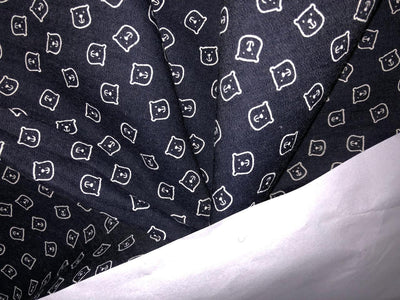 100% Cotton Denim  Fabric 58" wide available in 6 styles GREY ANIMAL PRINT /RR PRINT / DOTTED/PIG FACE/FLORAL and FLEUR_DELIS