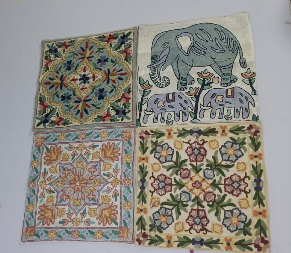 KASHMIRI CUSHION COVERS  - 16" x 16" set of 4