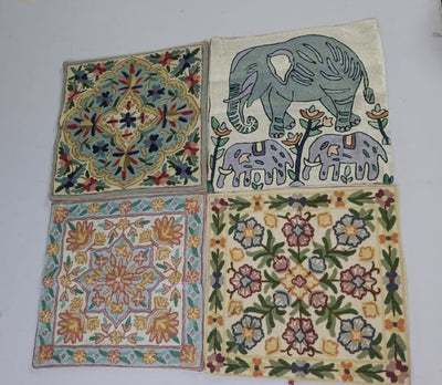 KASHMIRI CUSHION COVERS  - 16" x 16" set of 4