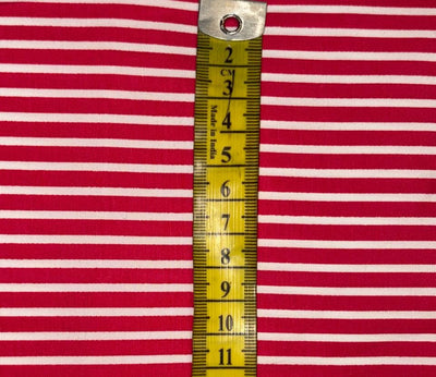 100% Cotton Poplin peach finish  bright pink ,white stripes 58" wide [18527]