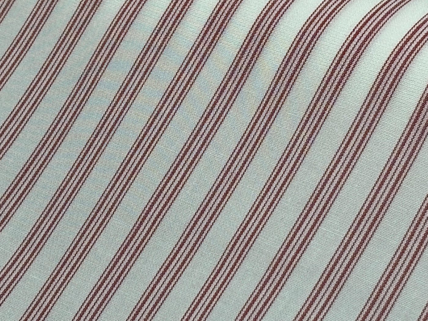 100% Cotton Poplin 58" wide mill made and yarn dyed red stripes [17768]